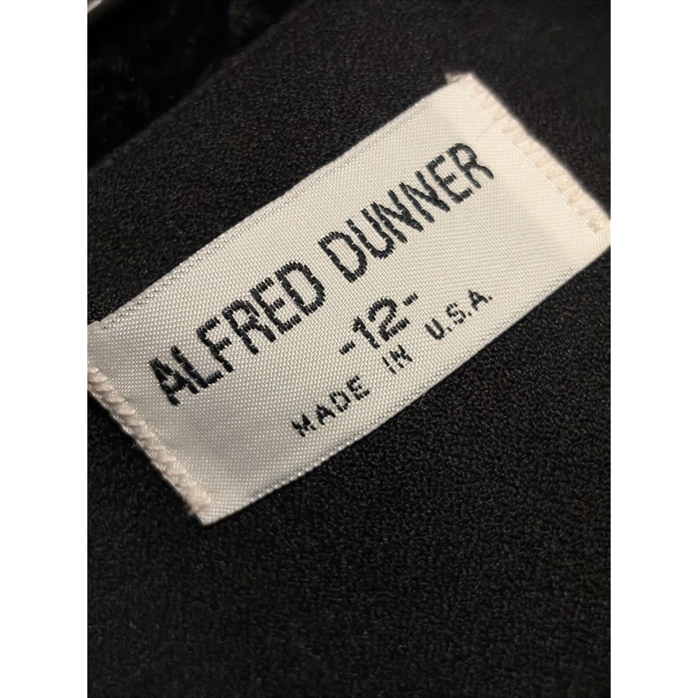 NWT VTG Alfred Dunner Women's Size 12 Blazer Jacket Black Contrast Collar USA - Picture 5 of 16